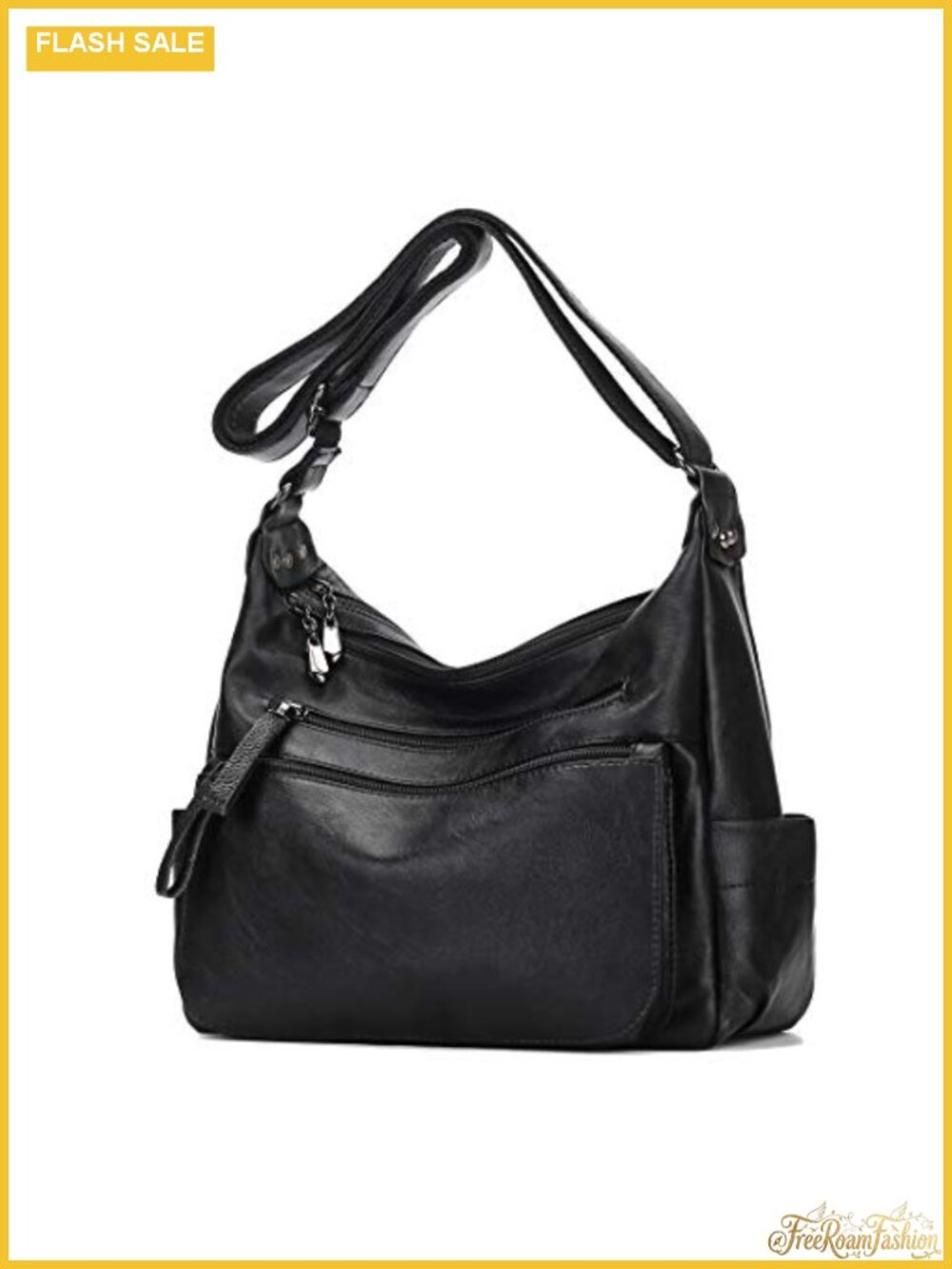 Artwell Women's PU Leather Hobo Crossbody Bag Multi-Pocket Shoulder Handbag